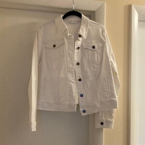New York & Company white denim jacket